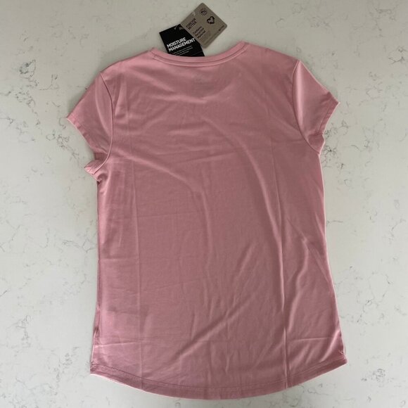 Puma Cap Slv Crew Nk Drycell Moisture Mgmt Active Tee Bridal Rose Pink Sz S NWT - Picture 5 of 11